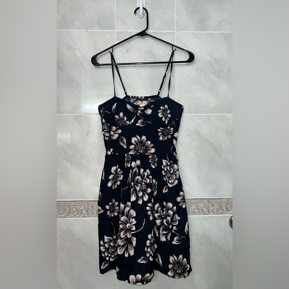 NWOT | Floral Navy Blue Spaghetti Strap Mini Dress | Band of Gypsies | Women’s